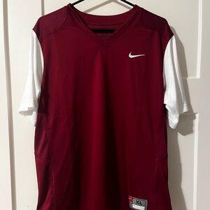 Burgundy and White Nike Jersey #football #soccer #sports